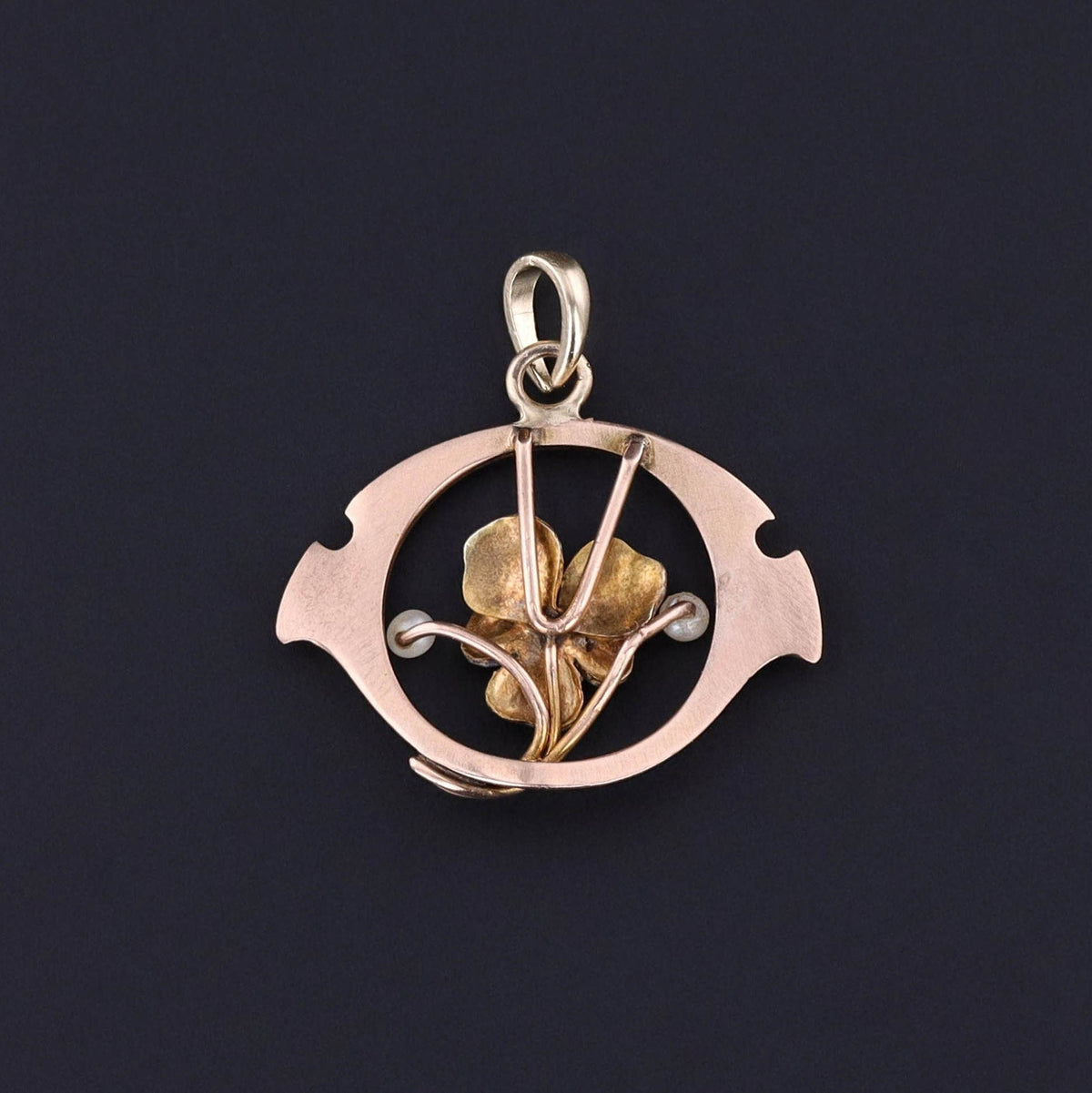 Antique Pansy Conversion Pendant of 10k Gold - Trademark Antiques