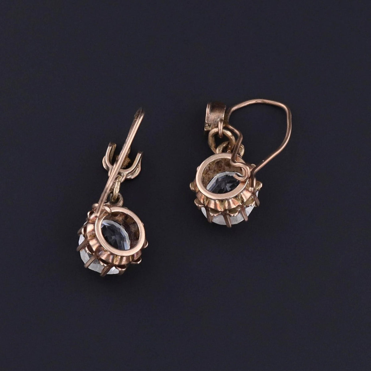 Antique Paste Earrings of 14k Gold - Trademark Antiques
