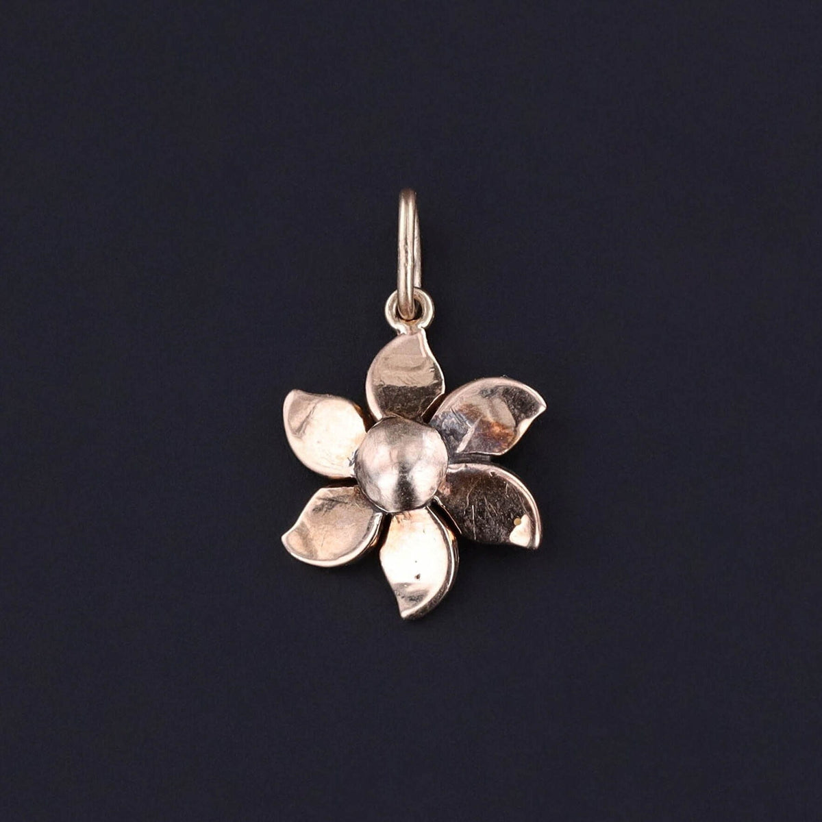 Antique Pearl and Diamond Flower Charm of 12ct Gold - Trademark Antiques