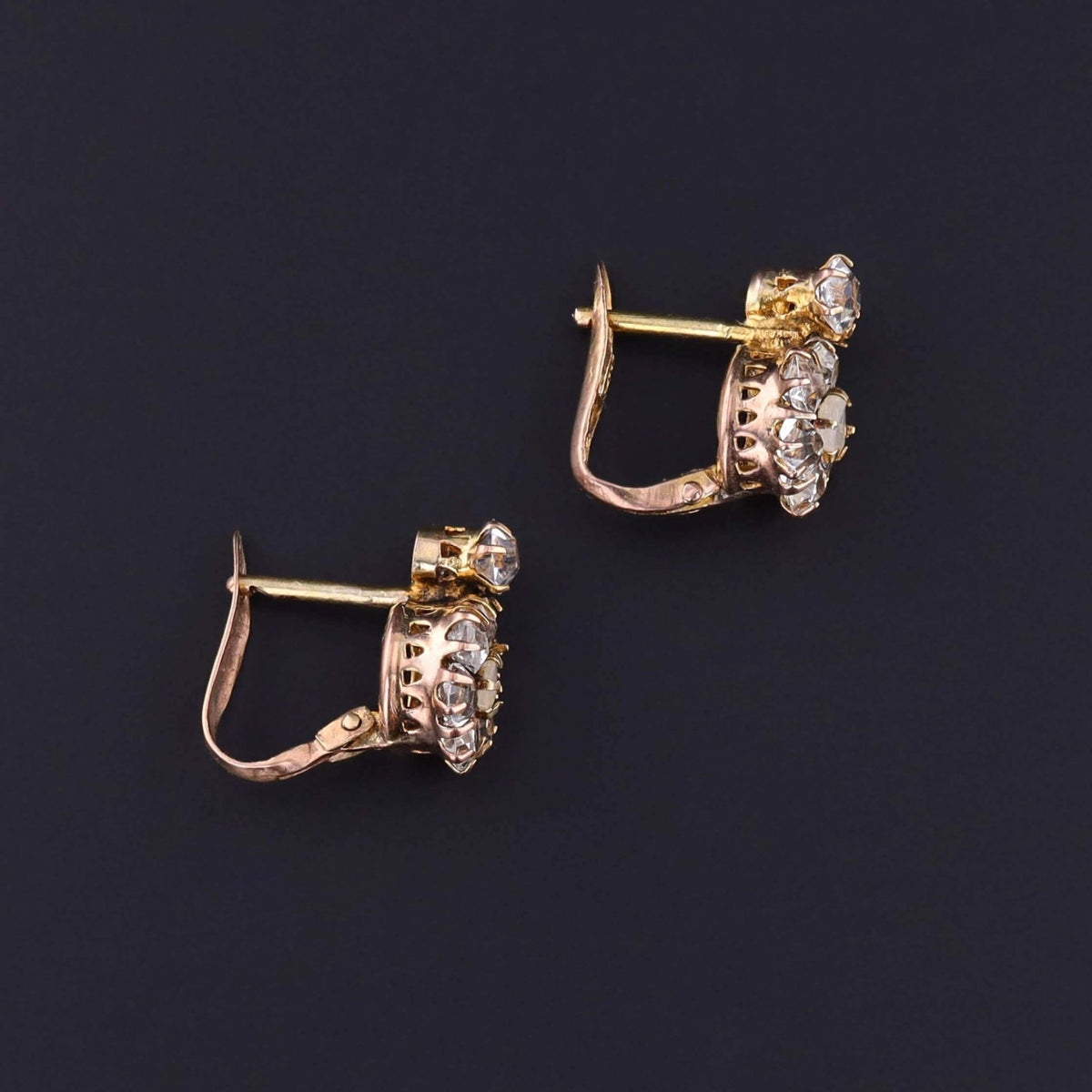 Antique Pearl and Paste Earrings of 12k Gold - Trademark Antiques