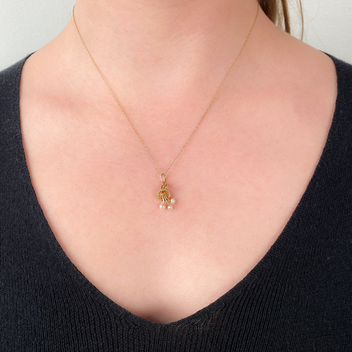 Antique Pearl Charm of 14k Gold - Trademark Antiques