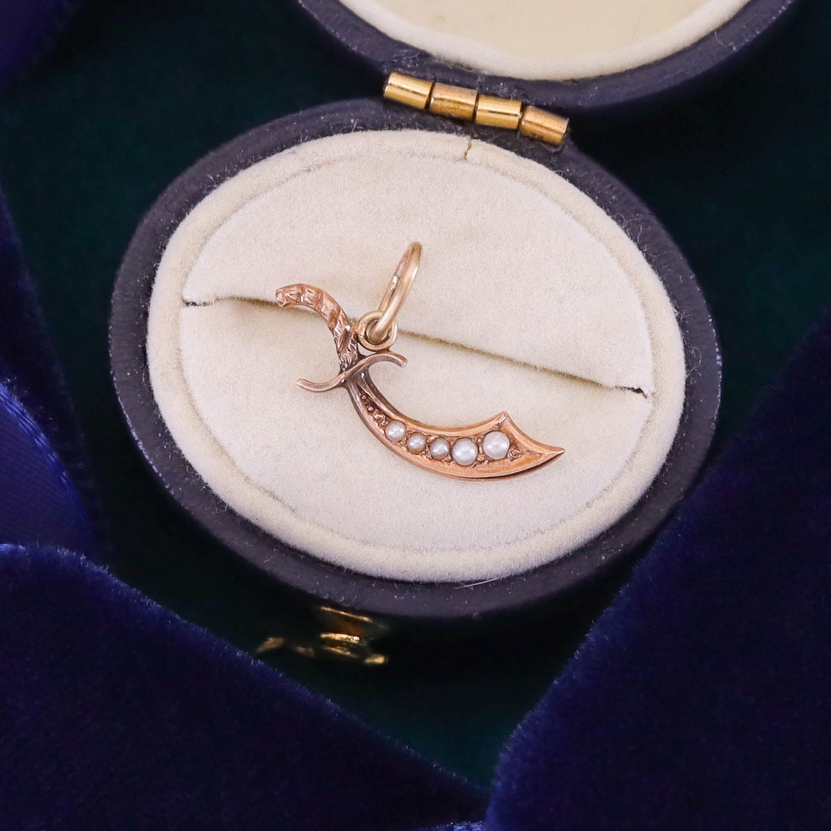 Antique Pearl Dadao Sword Charm of 10k Gold - Trademark Antiques
