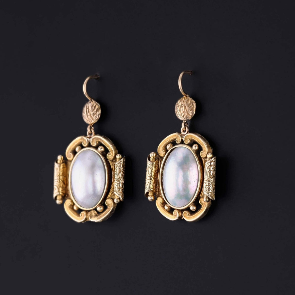 Antique Pearl Earrings of 12k Gold - Trademark Antiques