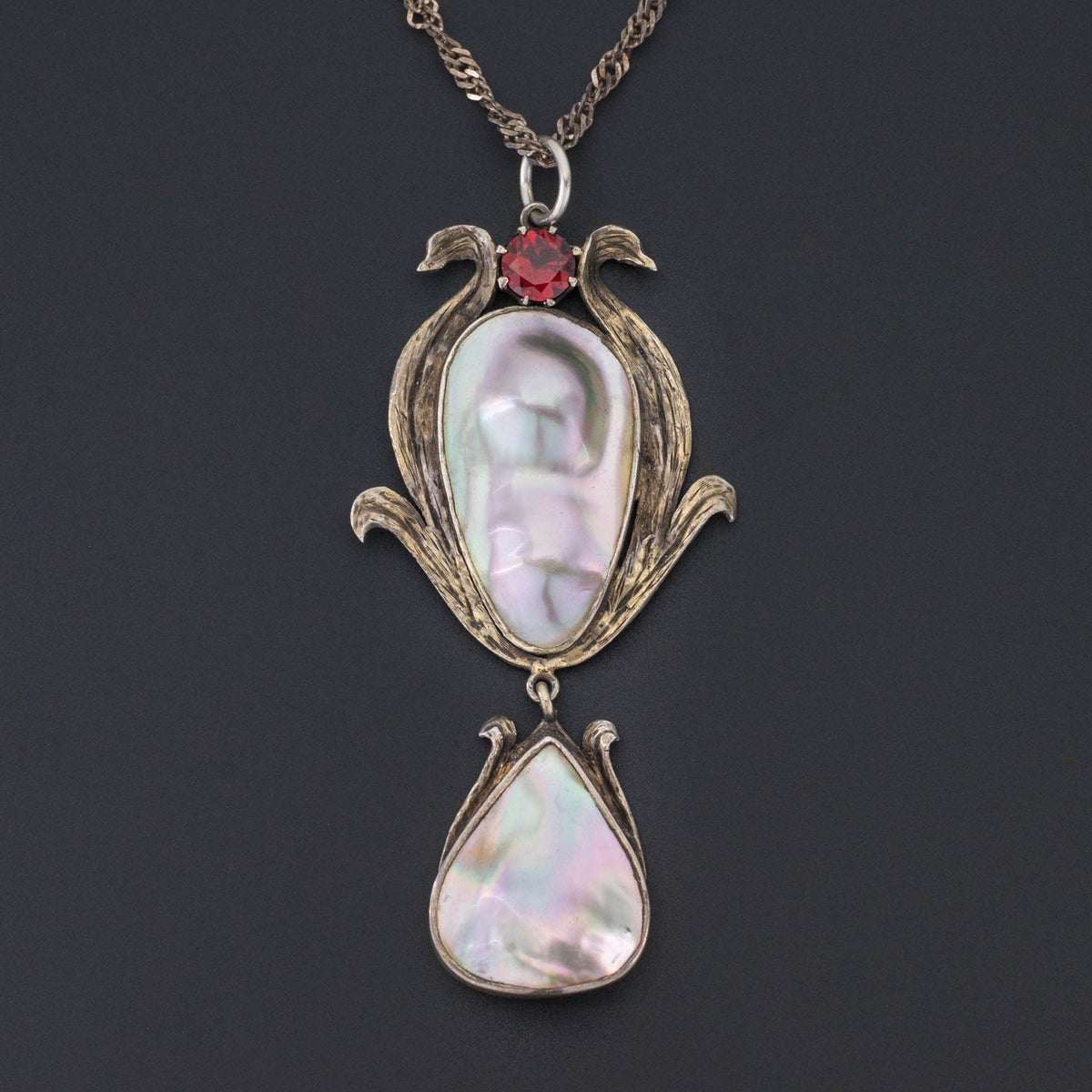 Antique Pearl Pendant of Silver - Trademark Antiques