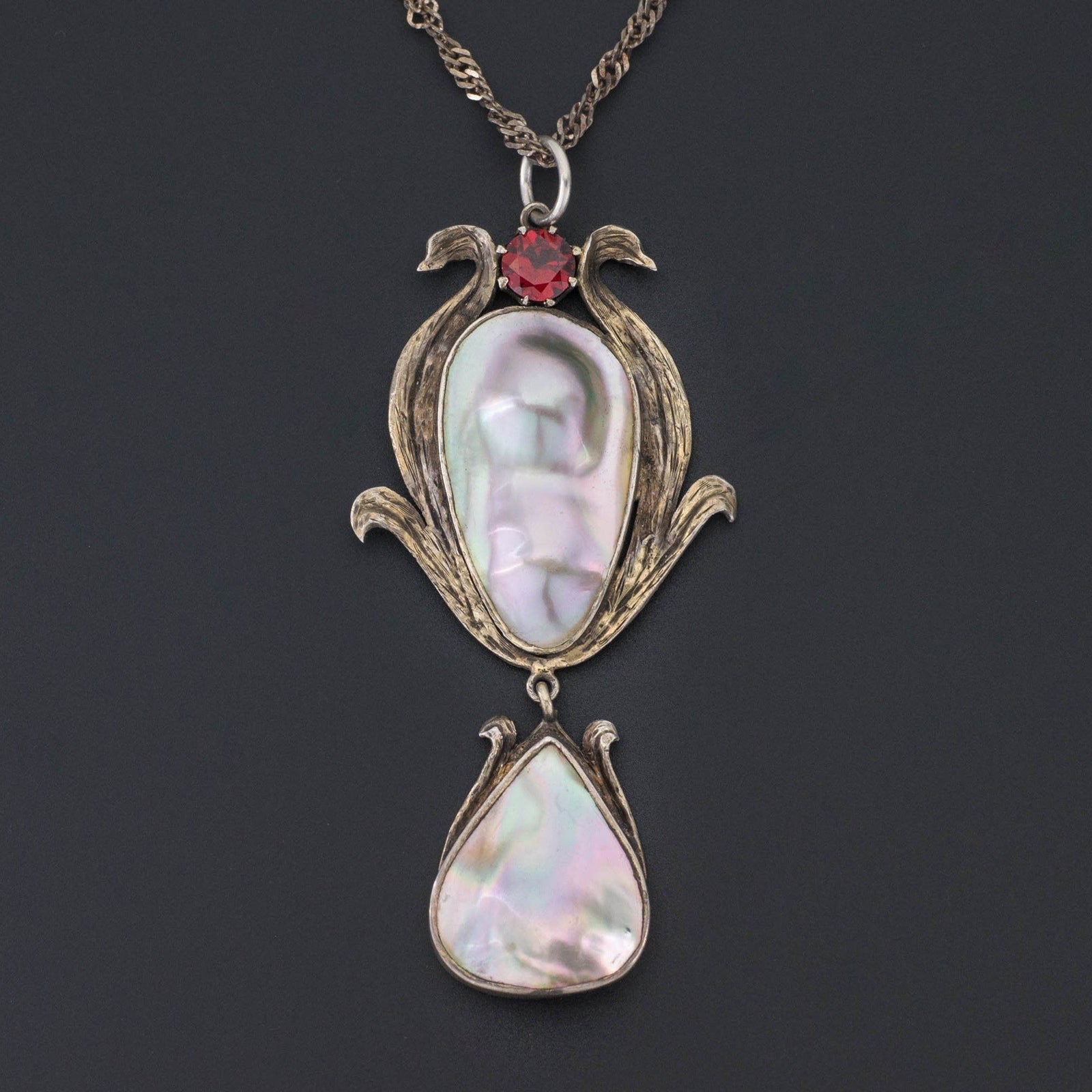 Antique Pearl Pendant of Silver - Trademark Antiques