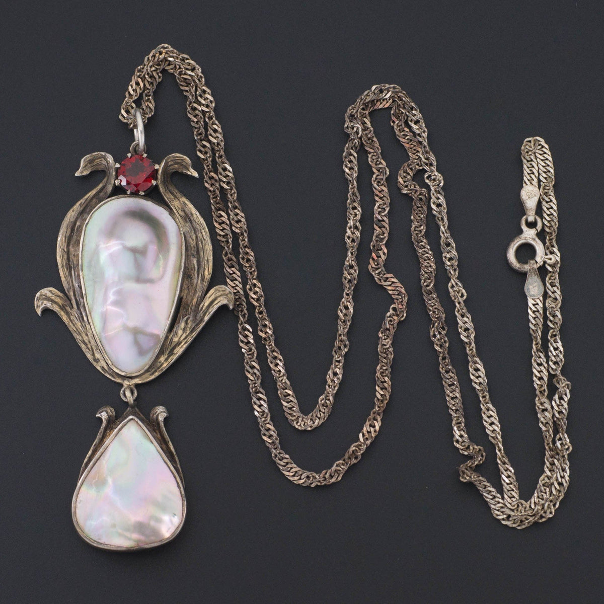 Antique Pearl Pendant of Silver - Trademark Antiques