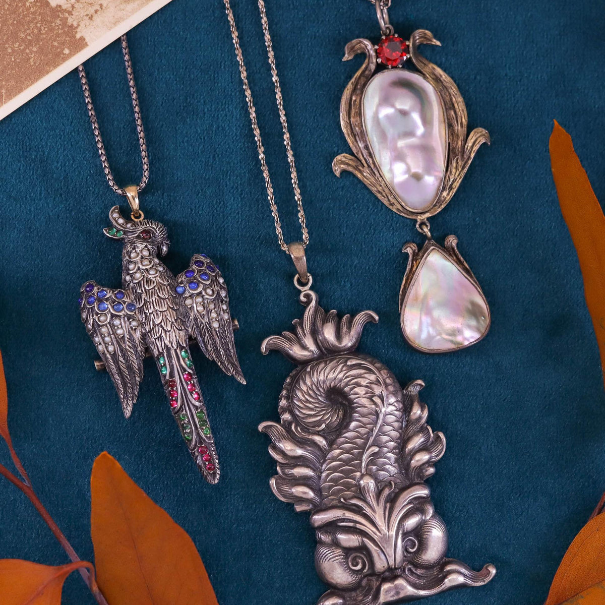 Antique Pearl Pendant of Silver - Trademark Antiques