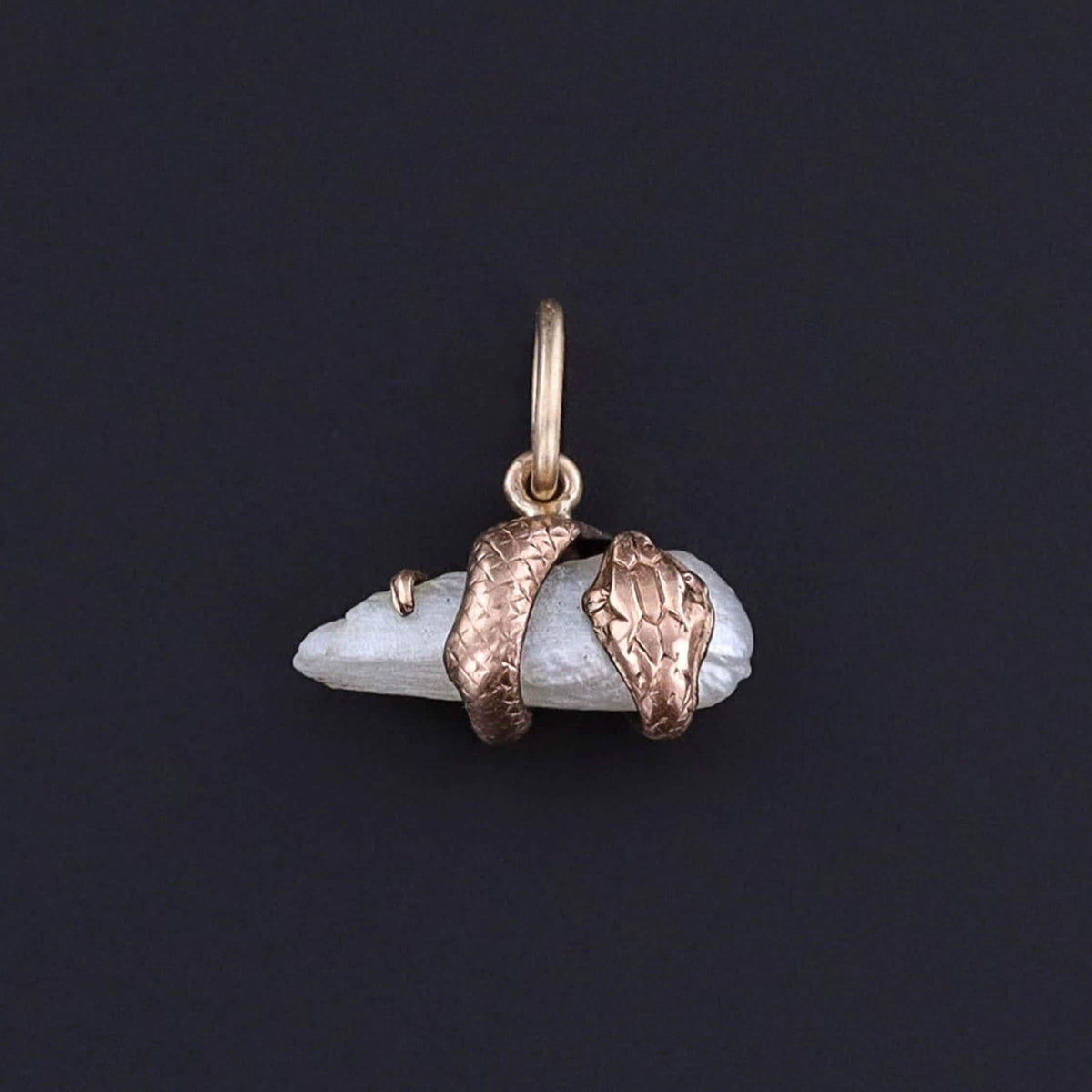 Antique Pearl Snake Charm - Trademark Antiques