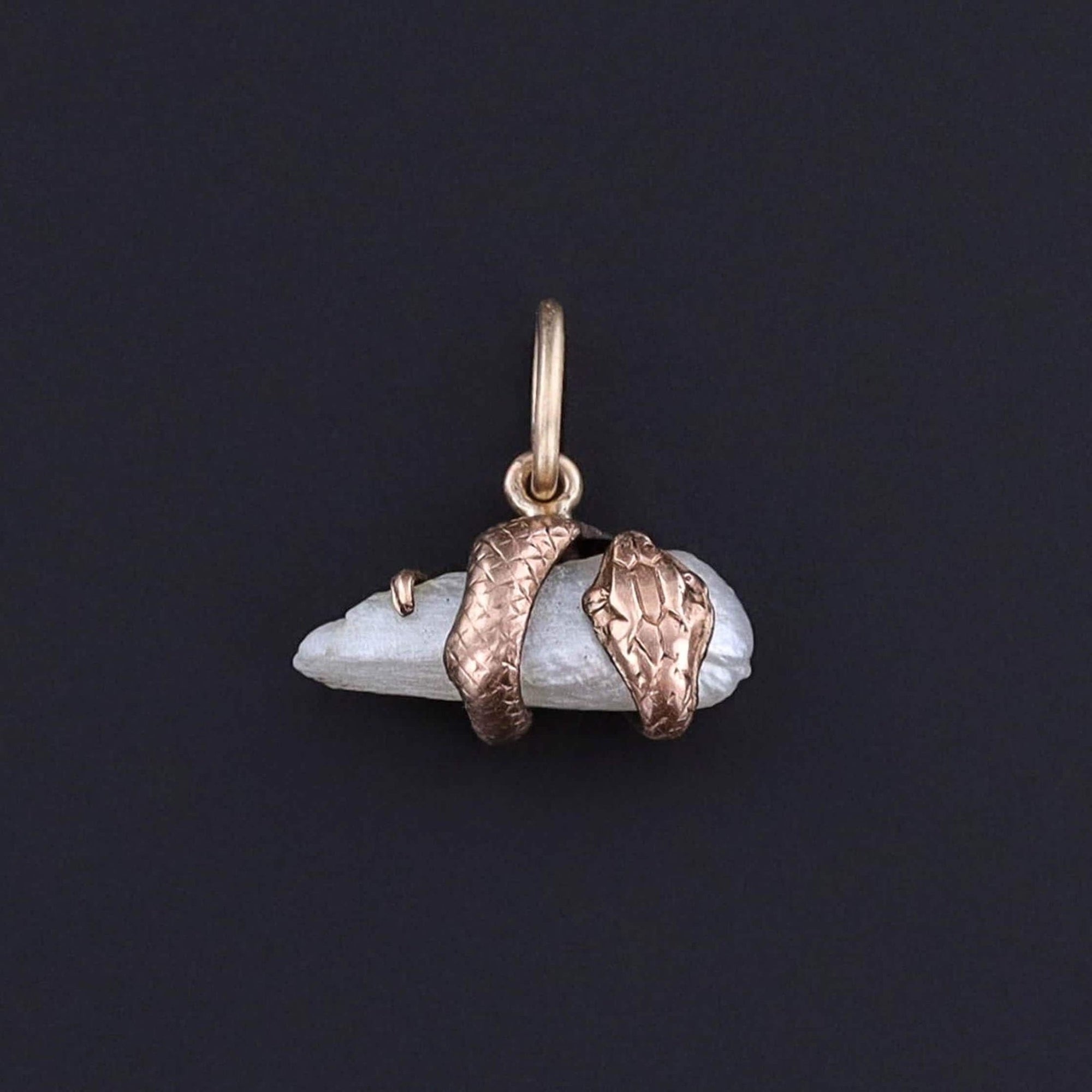 Antique Pearl Snake Charm - Trademark Antiques