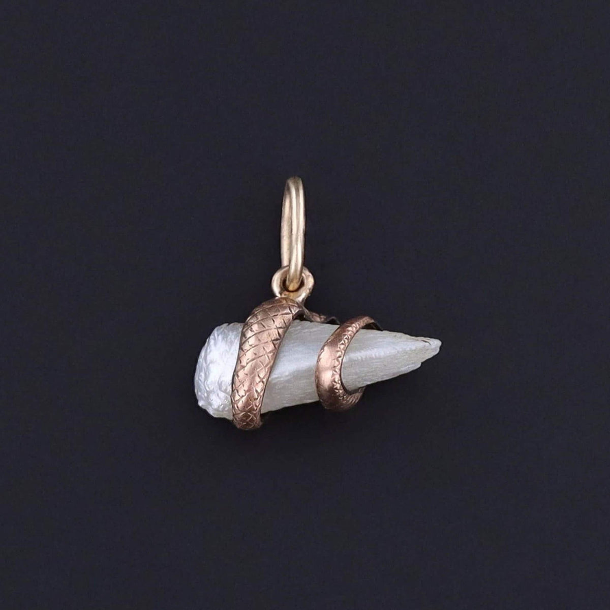 Antique Pearl Snake Charm - Trademark Antiques