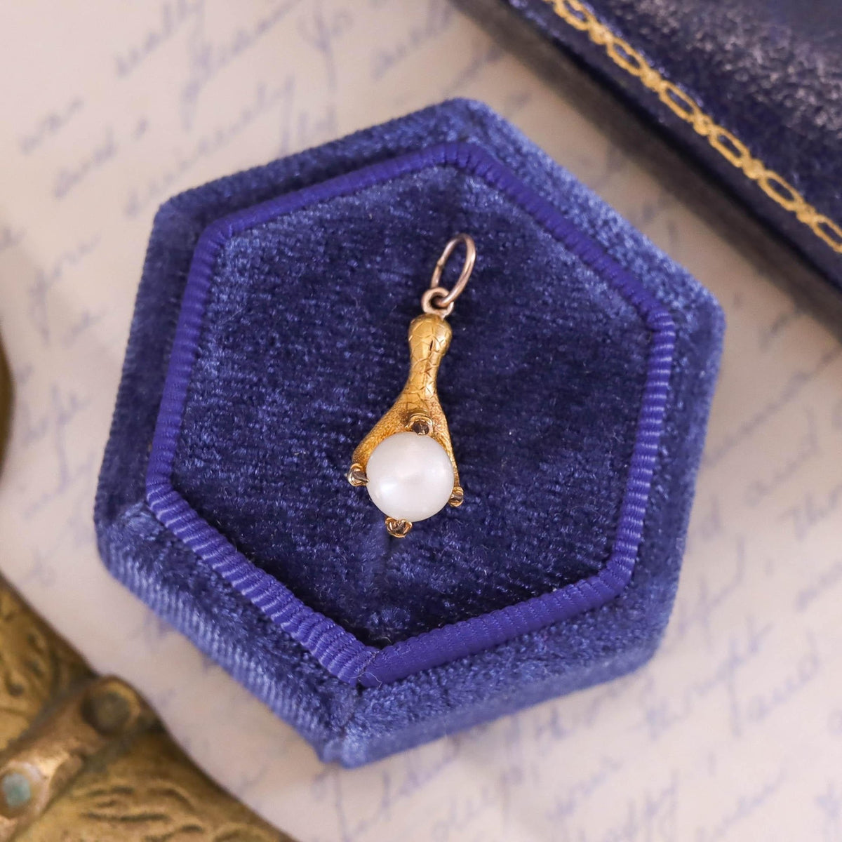 Antique Pearl Talon Charm - Trademark Antiques