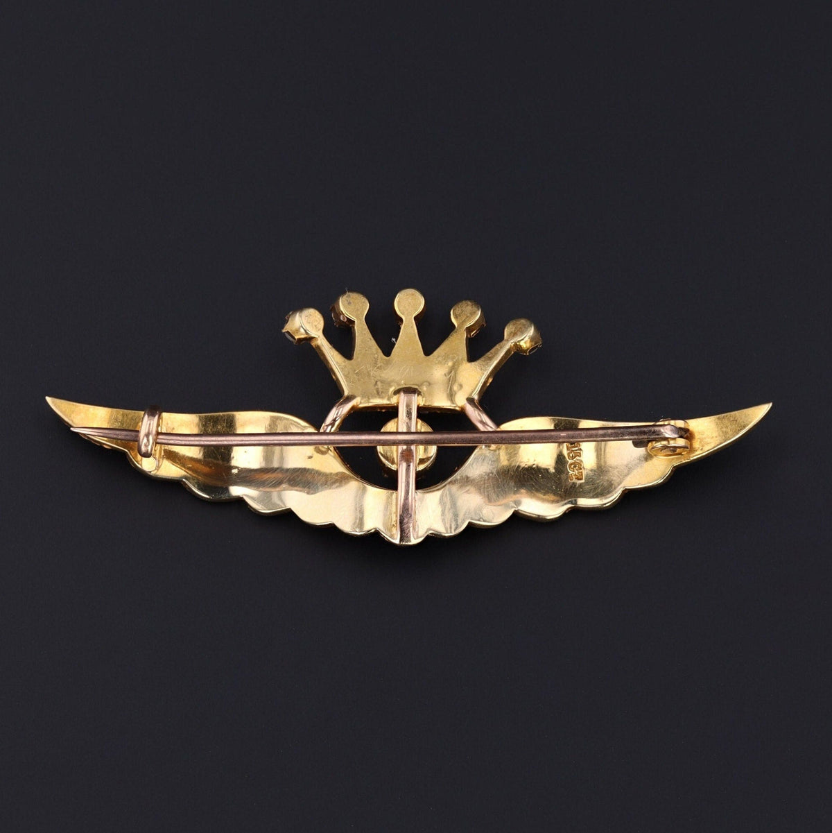 Antique Pearl Wings Brooch of 15ct Gold - Trademark Antiques