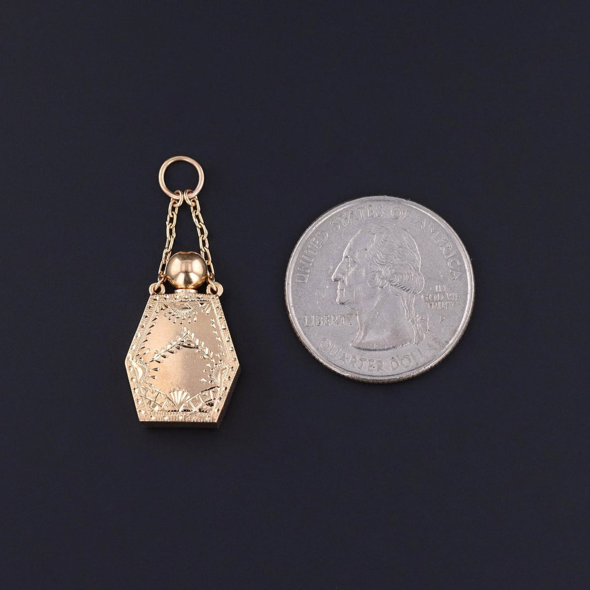 Antique Perfume Locket of 18k Gold - Trademark Antiques