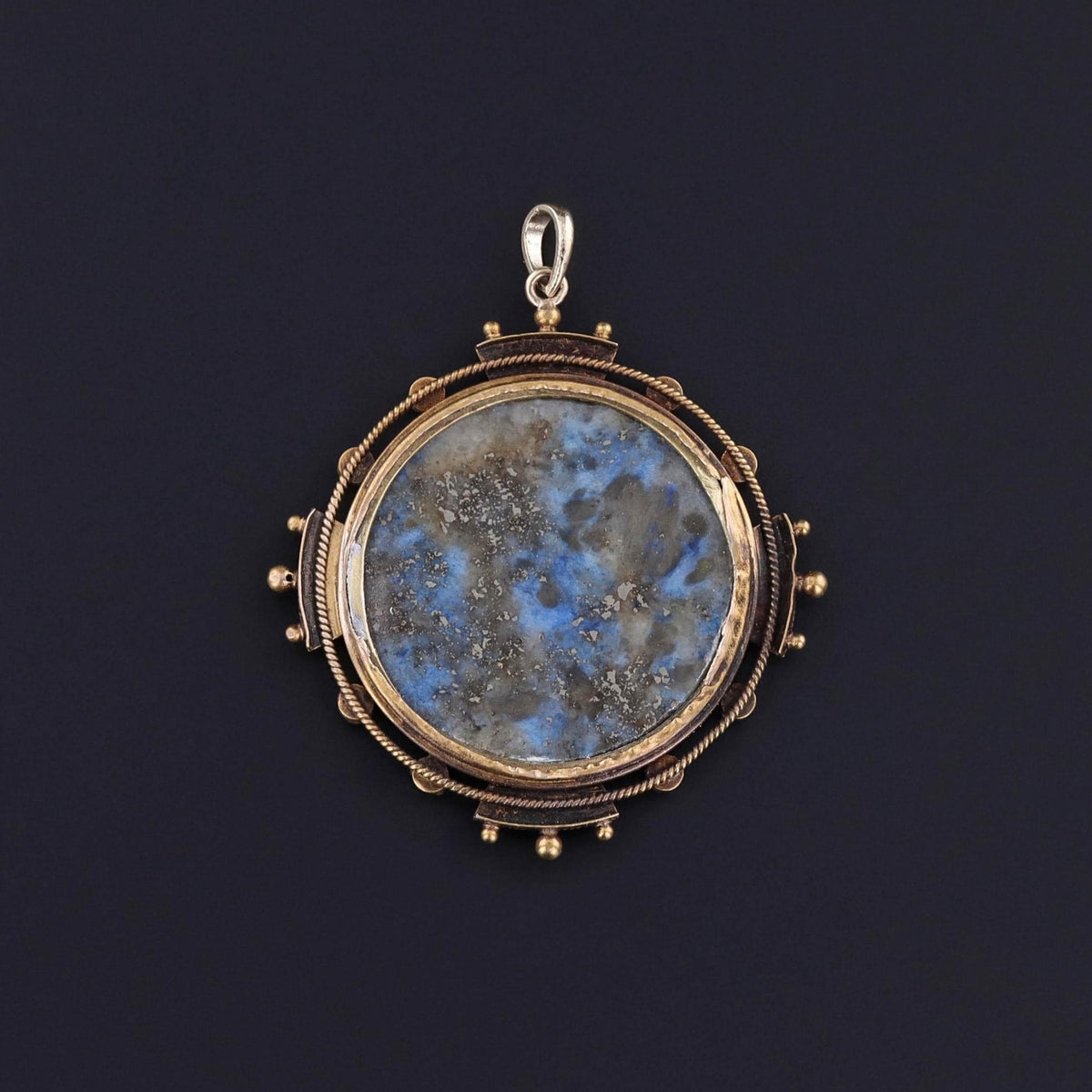 Antique Pietra Dura Doves of Pliny Pendant of 18k Gold - Trademark Antiques