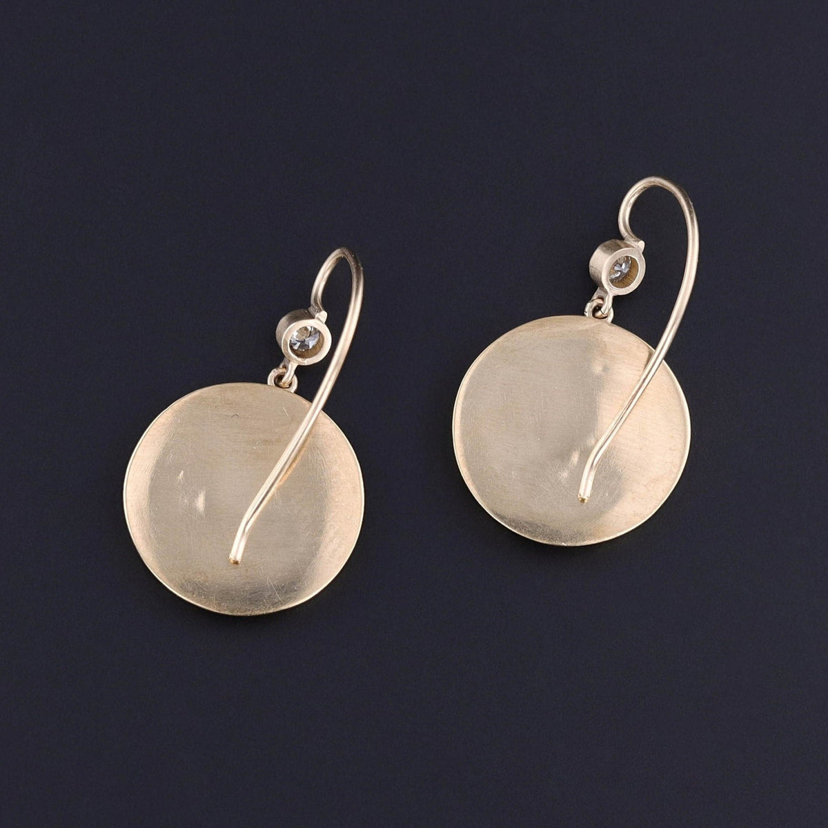 Antique Pietra Dura Fly Earrings of 14k Gold - Trademark Antiques