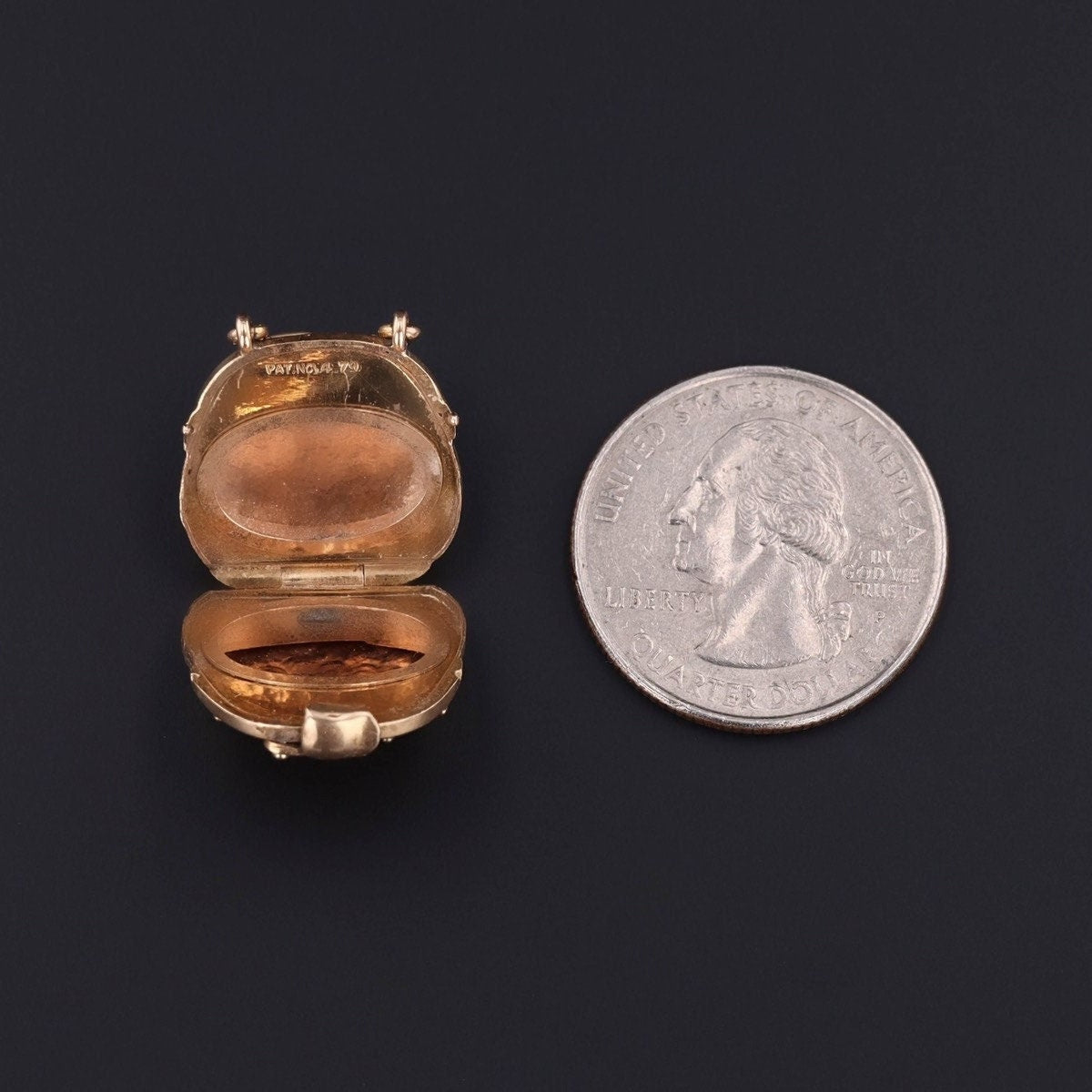 Antique Purse Locket of 14k Tri Color Gold - Trademark Antiques