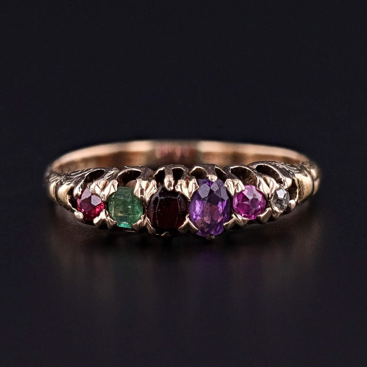 Antique REGARD Ring of 12k Gold - Trademark Antiques