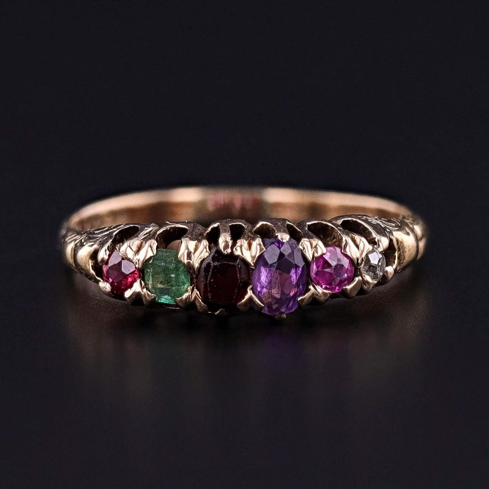 Antique REGARD Ring of 12k Gold - Trademark Antiques