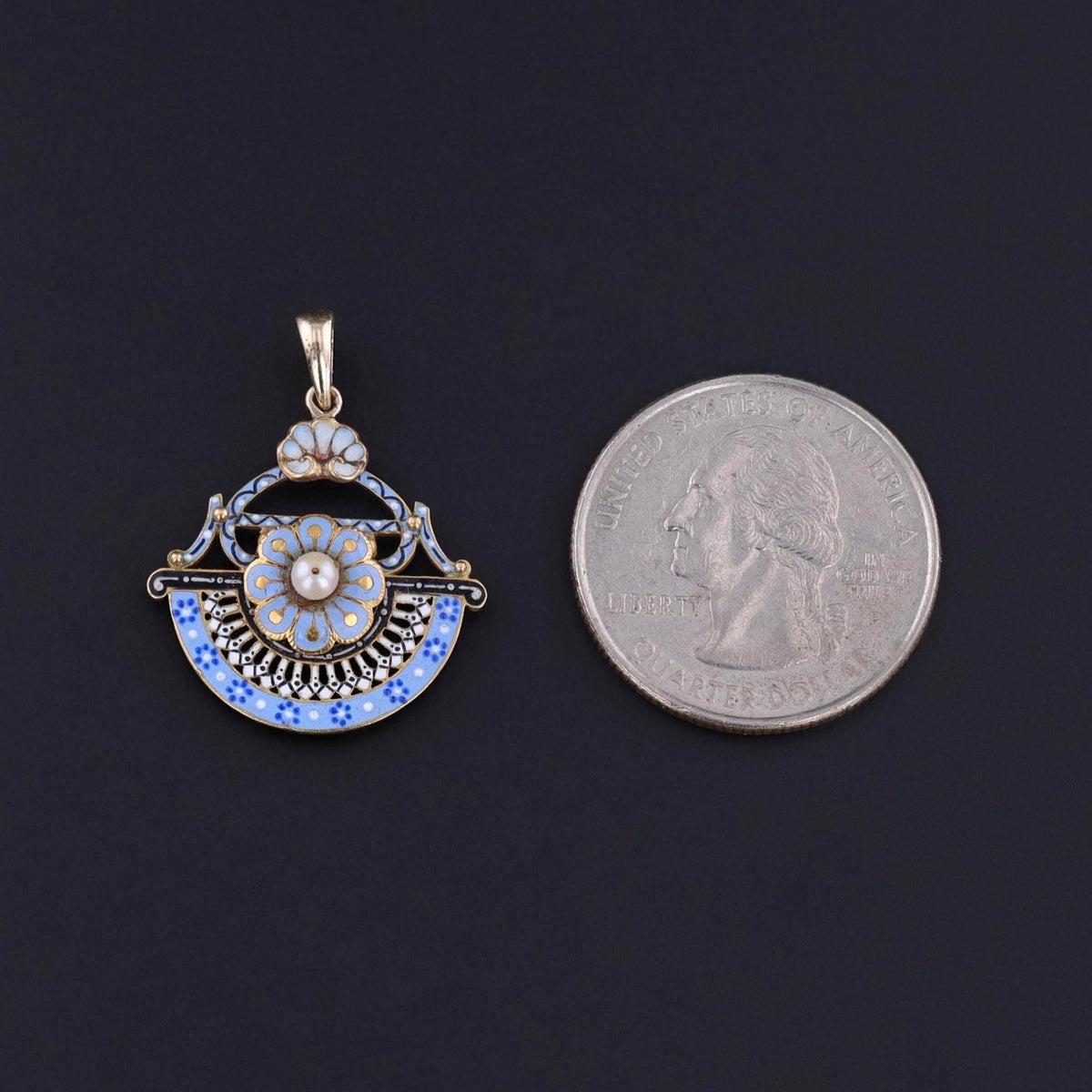 Antique Renaissance Revival Pendant of 18k Gold - Trademark Antiques