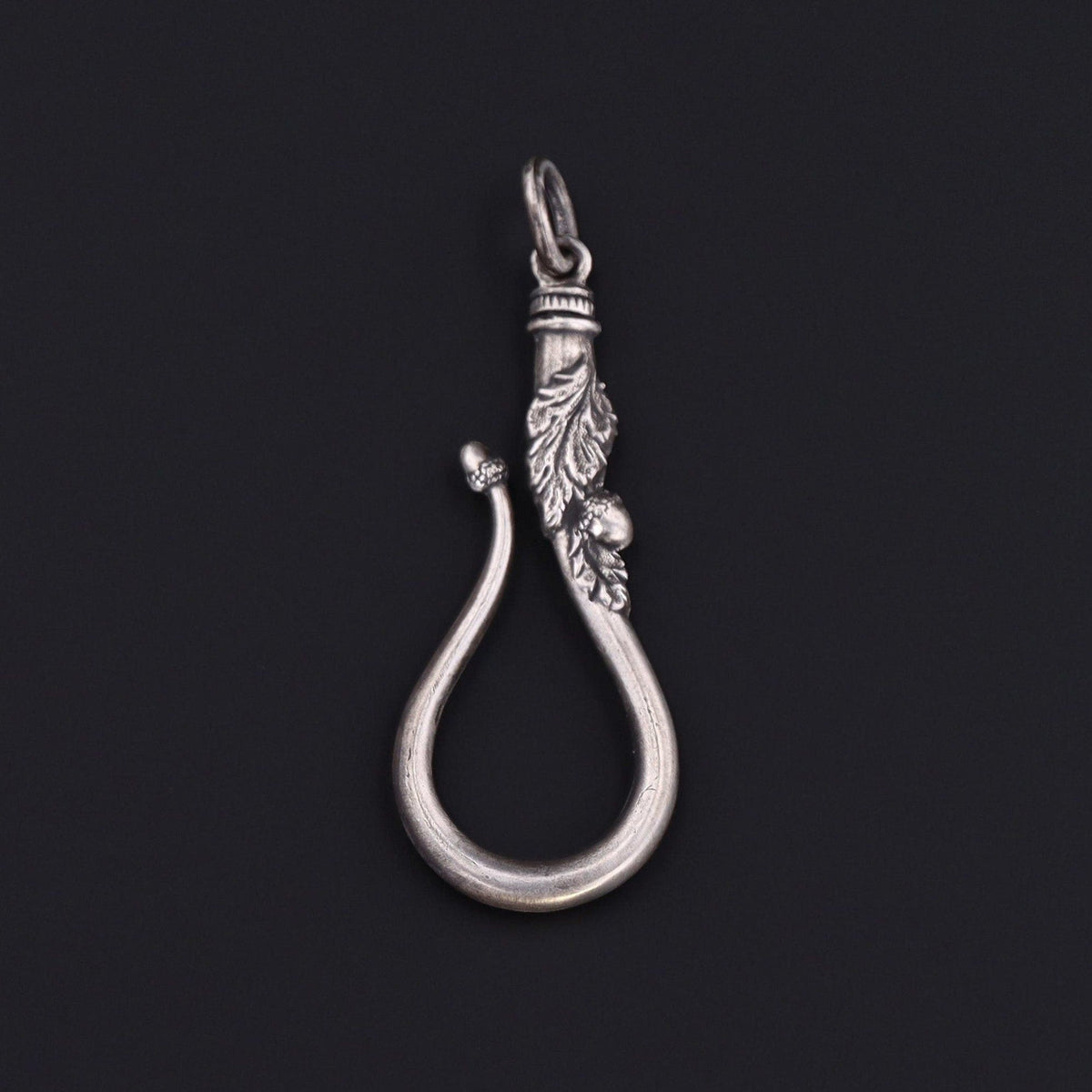 Antique Reproduction Silver Acorn Charm Holder - Trademark Antiques