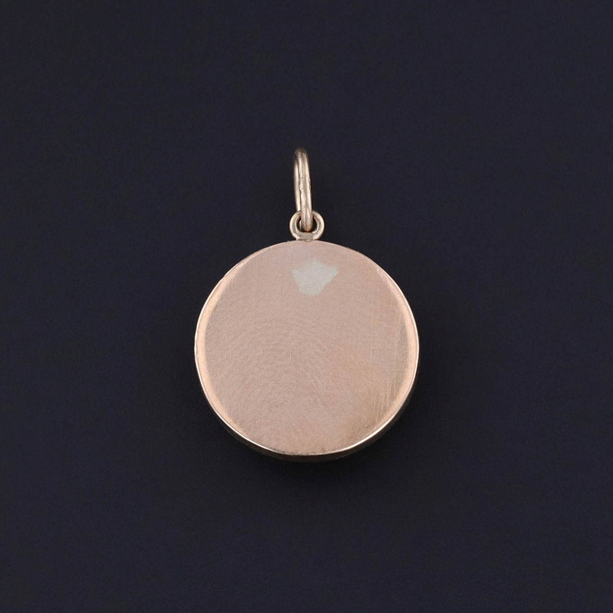 Antique Reverse Painted Crystal Flower Pendant of 14k Gold - Trademark Antiques