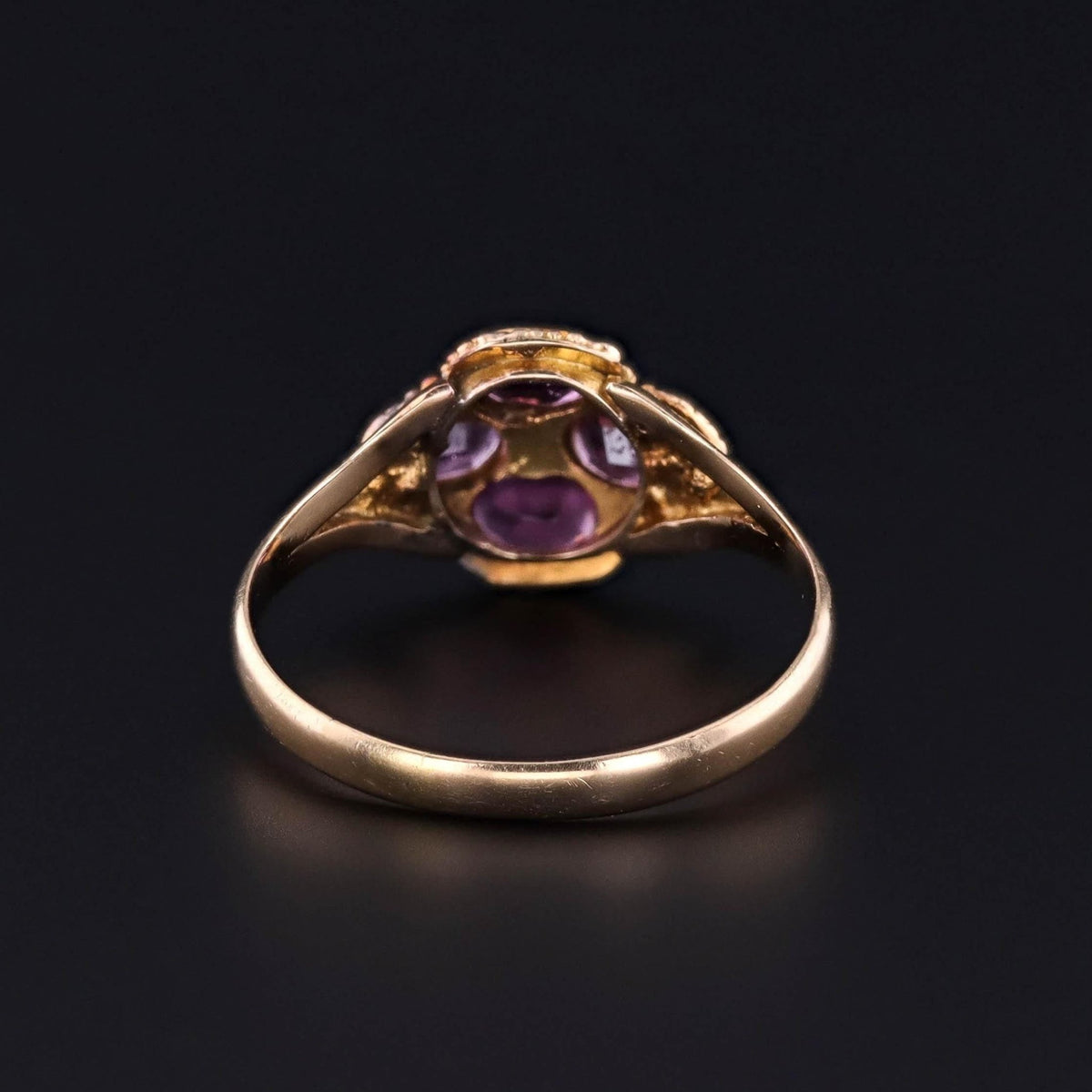 Antique Rhodolite Garnet and Diamond Ring of 15ct Gold - Trademark Antiques