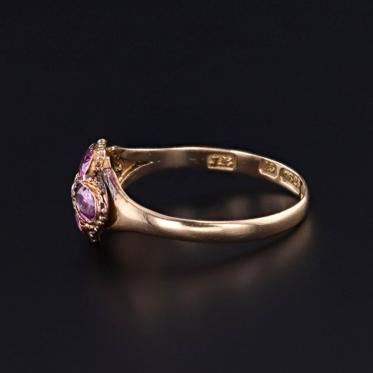 Antique Rhodolite Garnet and Diamond Ring of 15ct Gold - Trademark Antiques