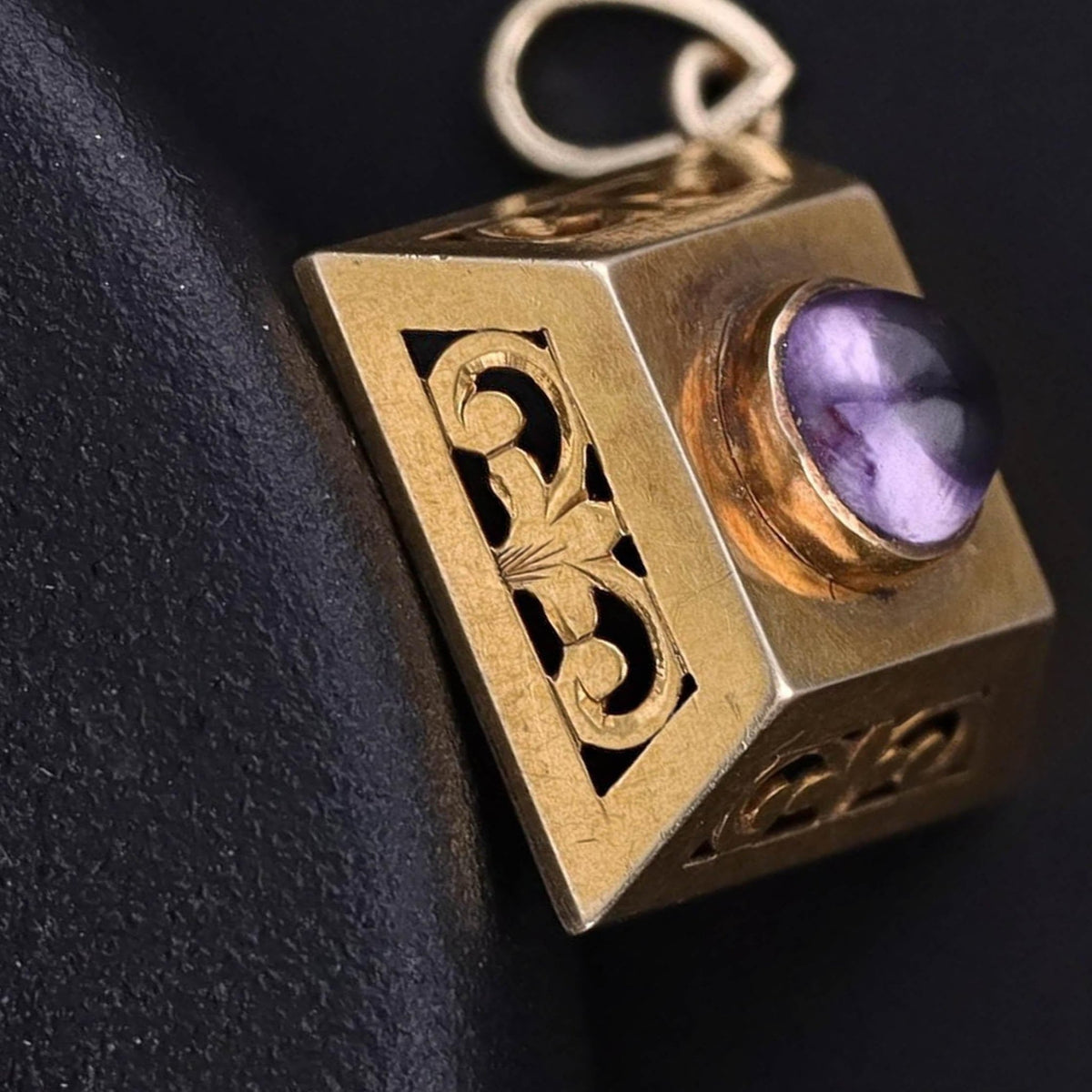 Antique Rock Crystal Charm of 14k Gold - Trademark Antiques