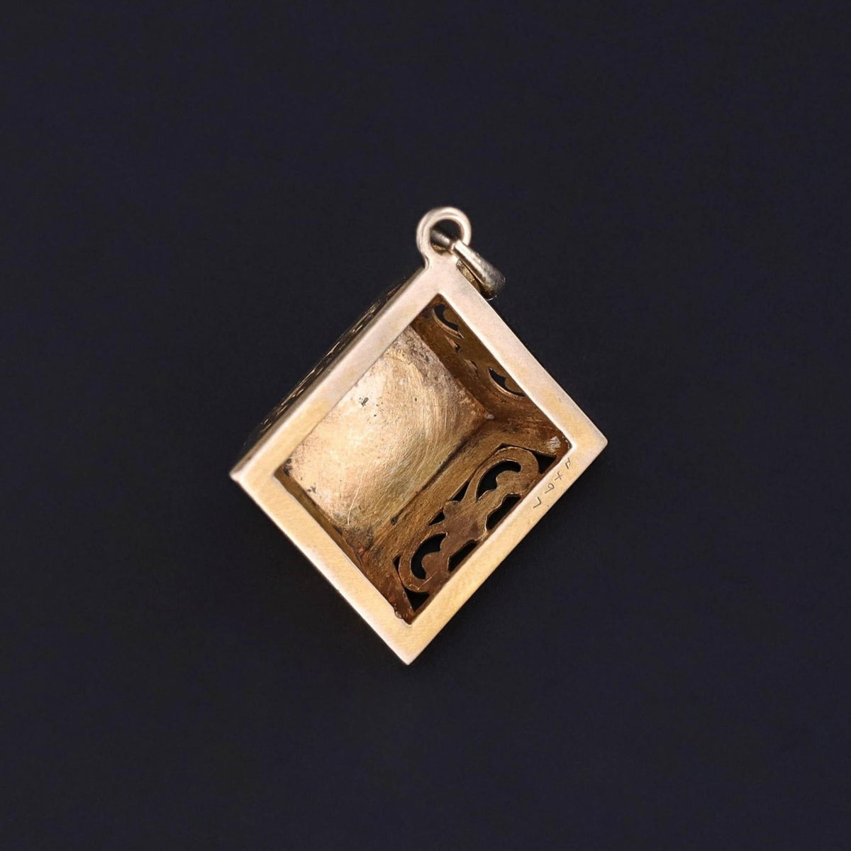 Antique Rock Crystal Charm of 14k Gold - Trademark Antiques