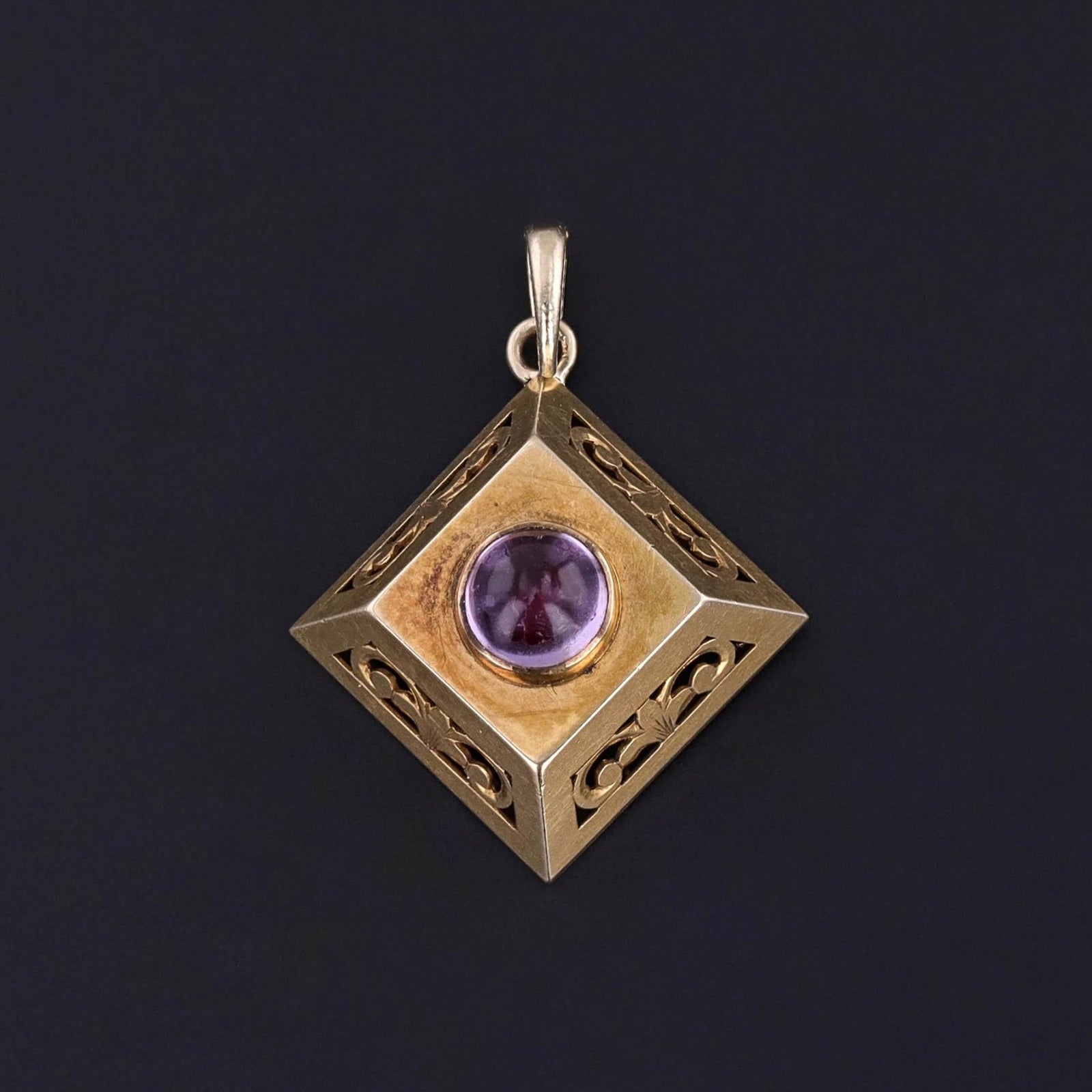 Antique Rock Crystal Charm of 14k Gold - Trademark Antiques