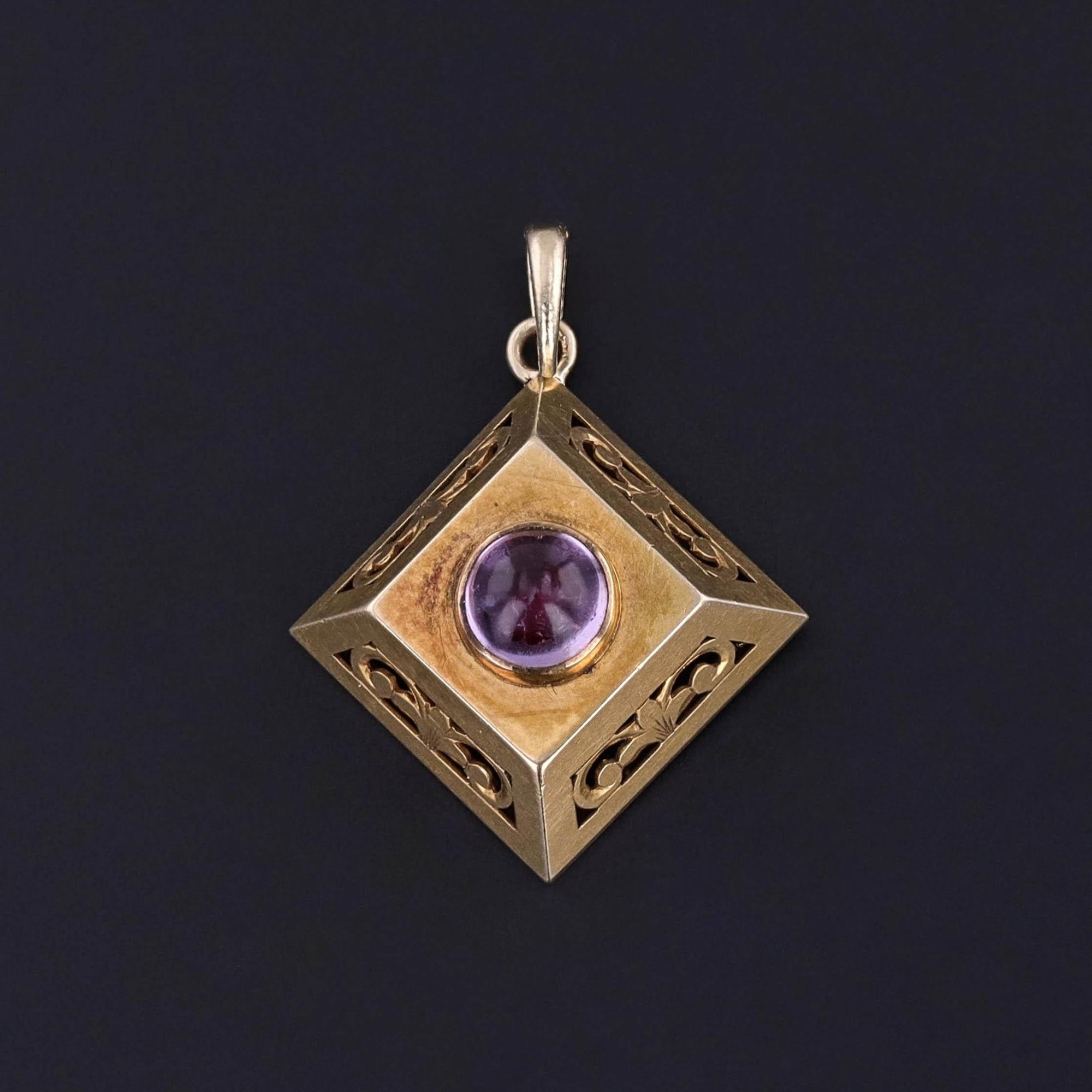 Antique Rock Crystal Charm of 14k Gold - Trademark Antiques