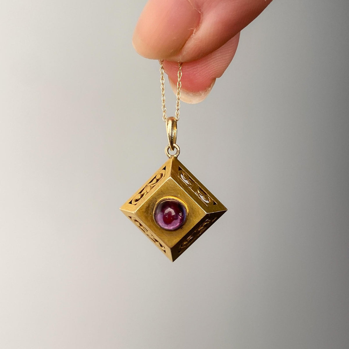 Antique Rock Crystal Charm of 14k Gold - Trademark Antiques