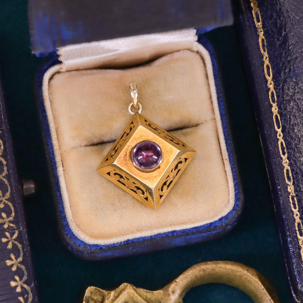 Antique Rock Crystal Charm of 14k Gold - Trademark Antiques