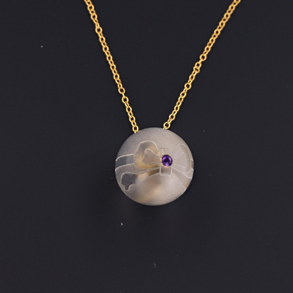 Antique Rock Crystal Pendant of 14k Gold - Trademark Antiques