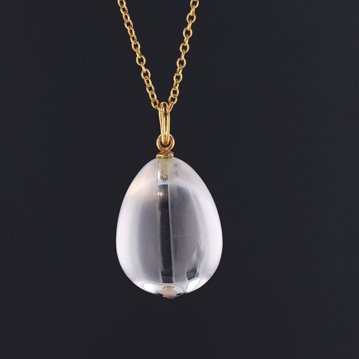 Antique Rock Crystal Pendant of 14k Gold - Trademark Antiques
