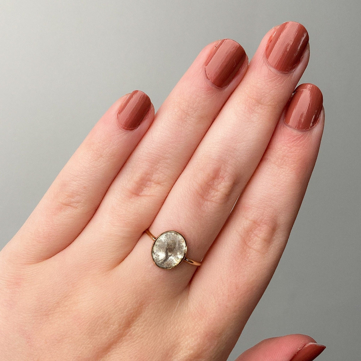 Antique Rock Crystal Tree of Life Ring - Trademark Antiques