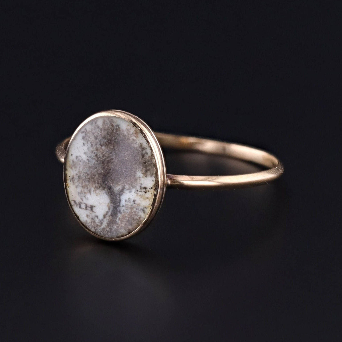 Antique Rock Crystal Tree of Life Ring - Trademark Antiques