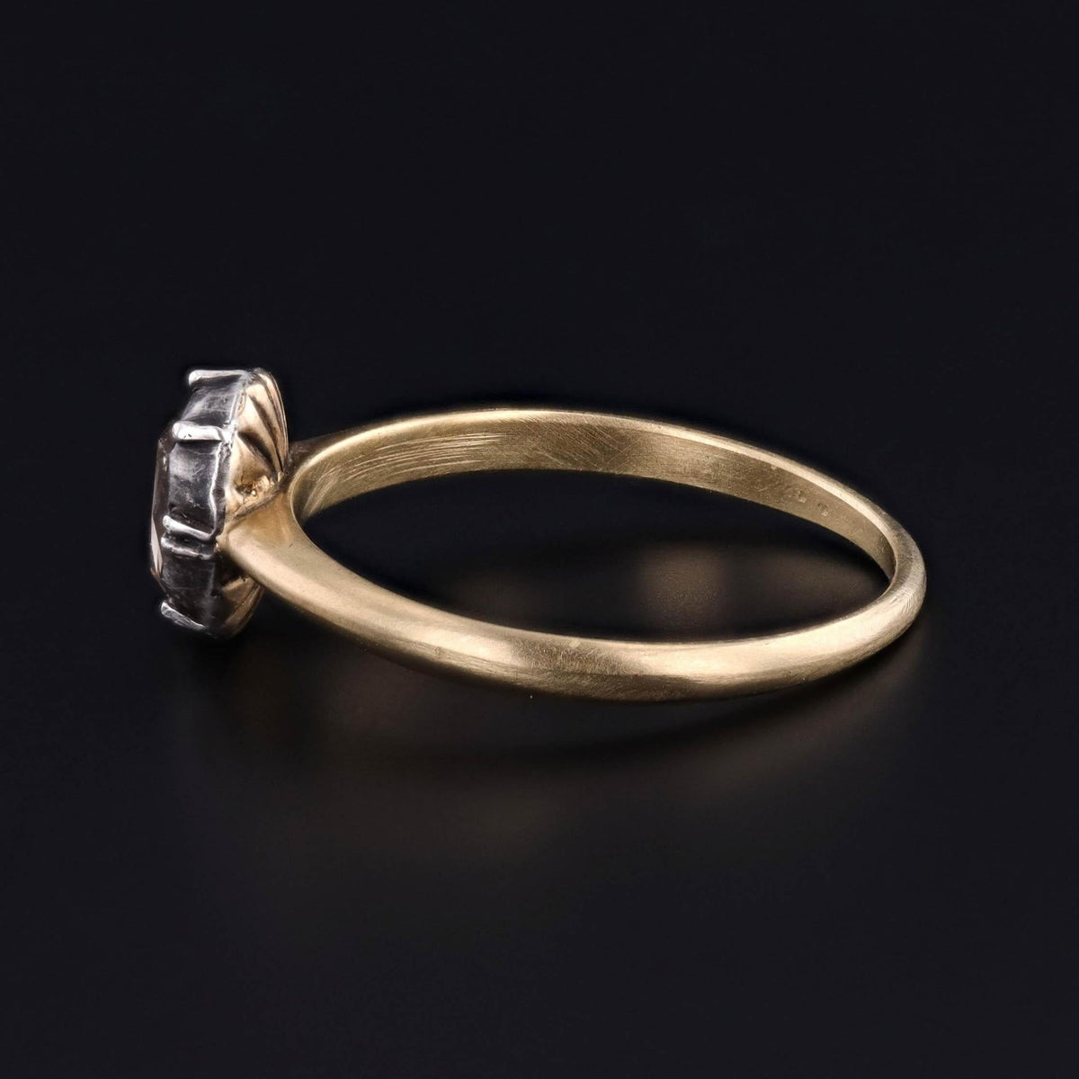 Antique Rose Cut Diamond Ring of 18k Gold - Trademark Antiques
