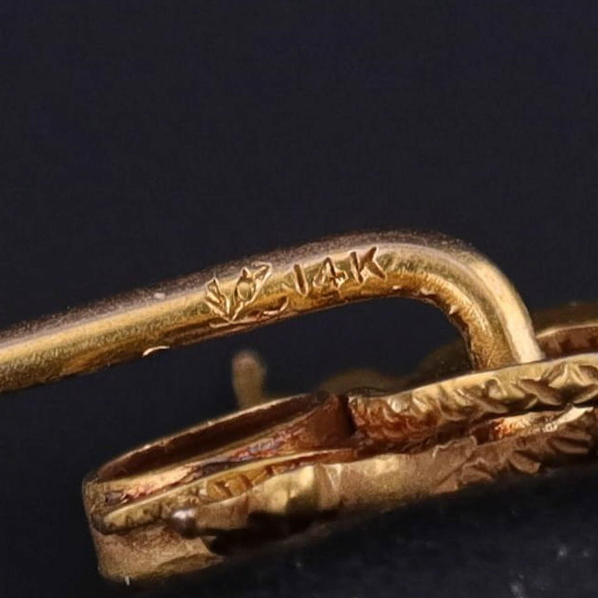 Antique Rosecut Diamond Snake Stickpin of 14k Gold - Trademark Antiques