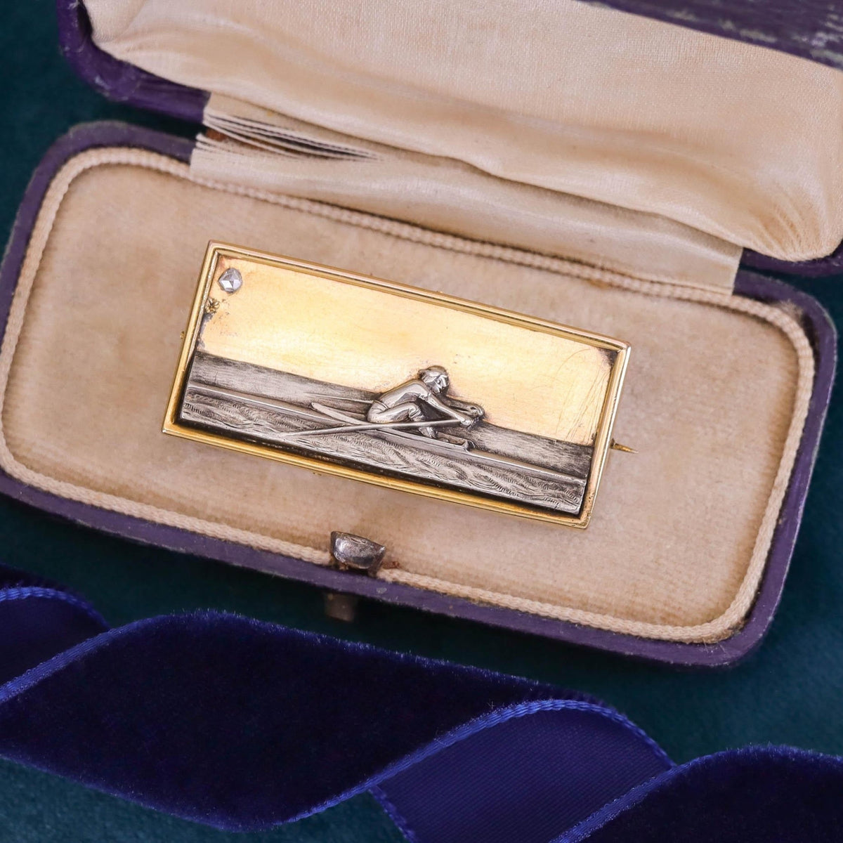 Antique Rowing Brooch of 14k Gold - Trademark Antiques