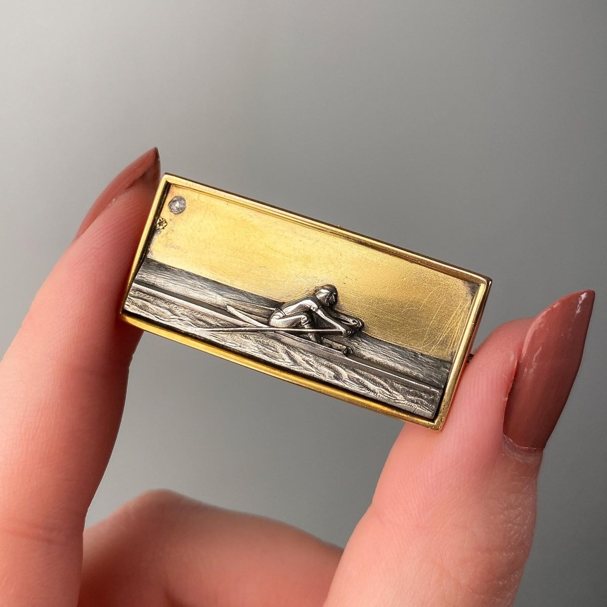 Antique Rowing Brooch of 14k Gold - Trademark Antiques