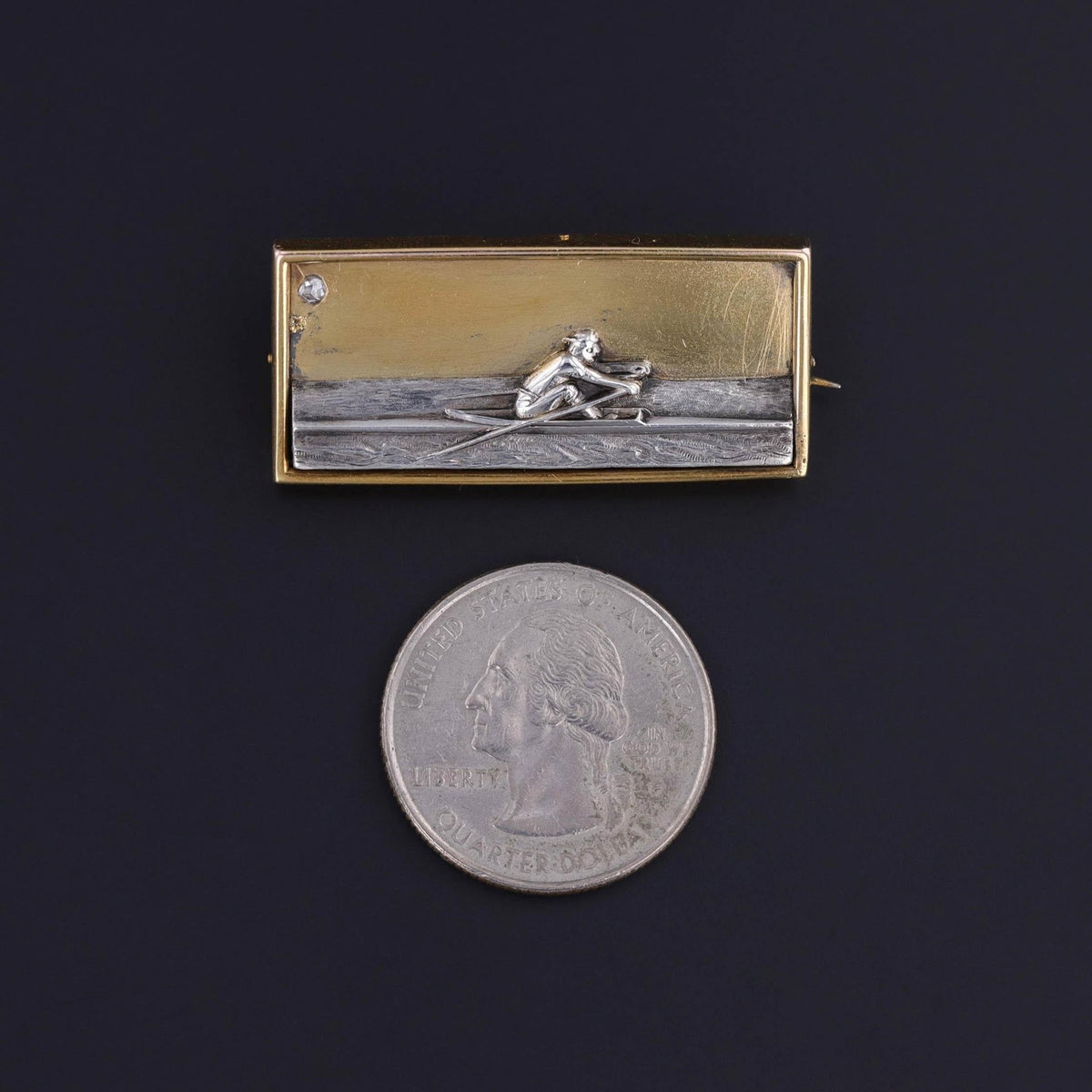Antique Rowing Brooch of 14k Gold - Trademark Antiques