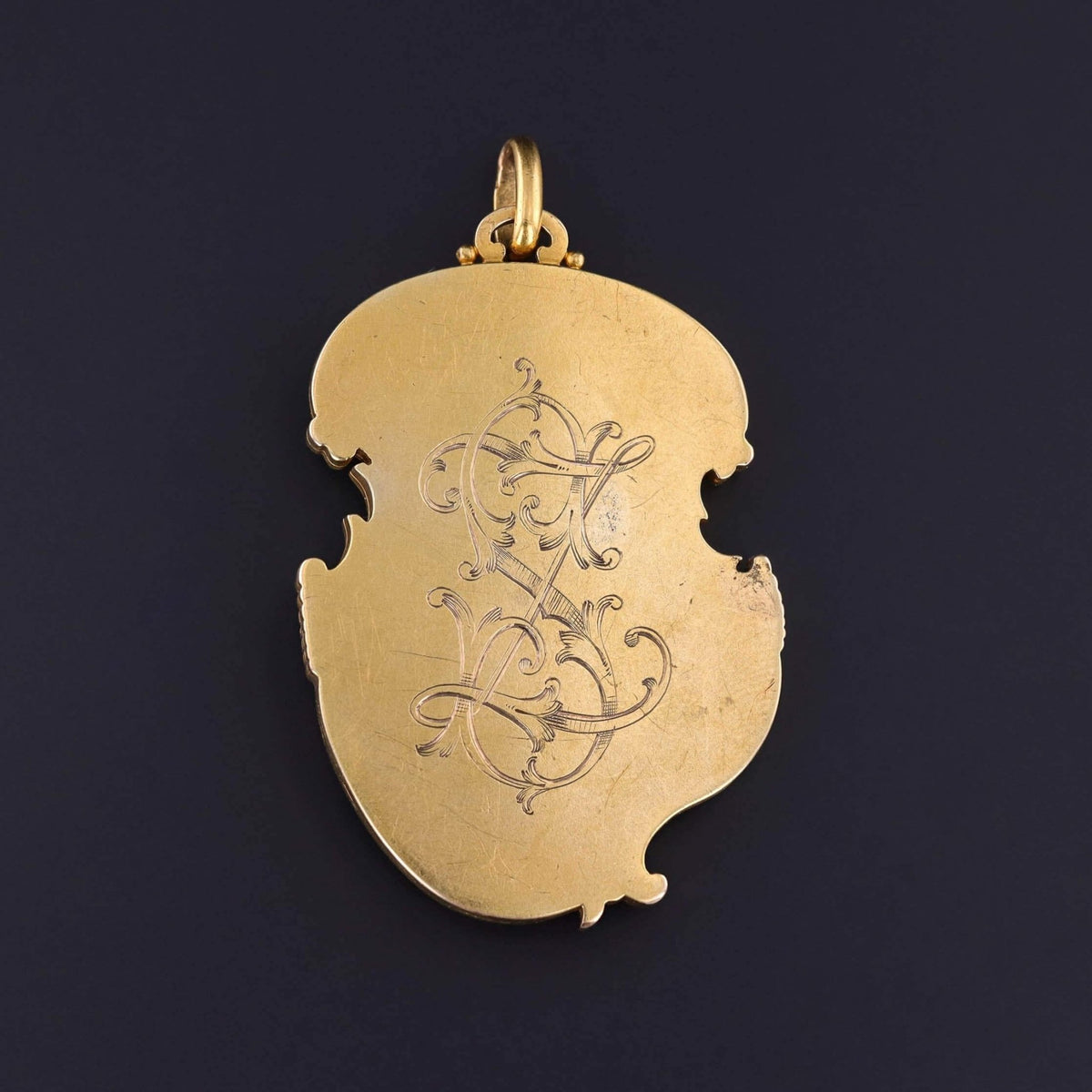 Antique Ruby and Diamond Locket of 14k and 18k Gold - Trademark Antiques