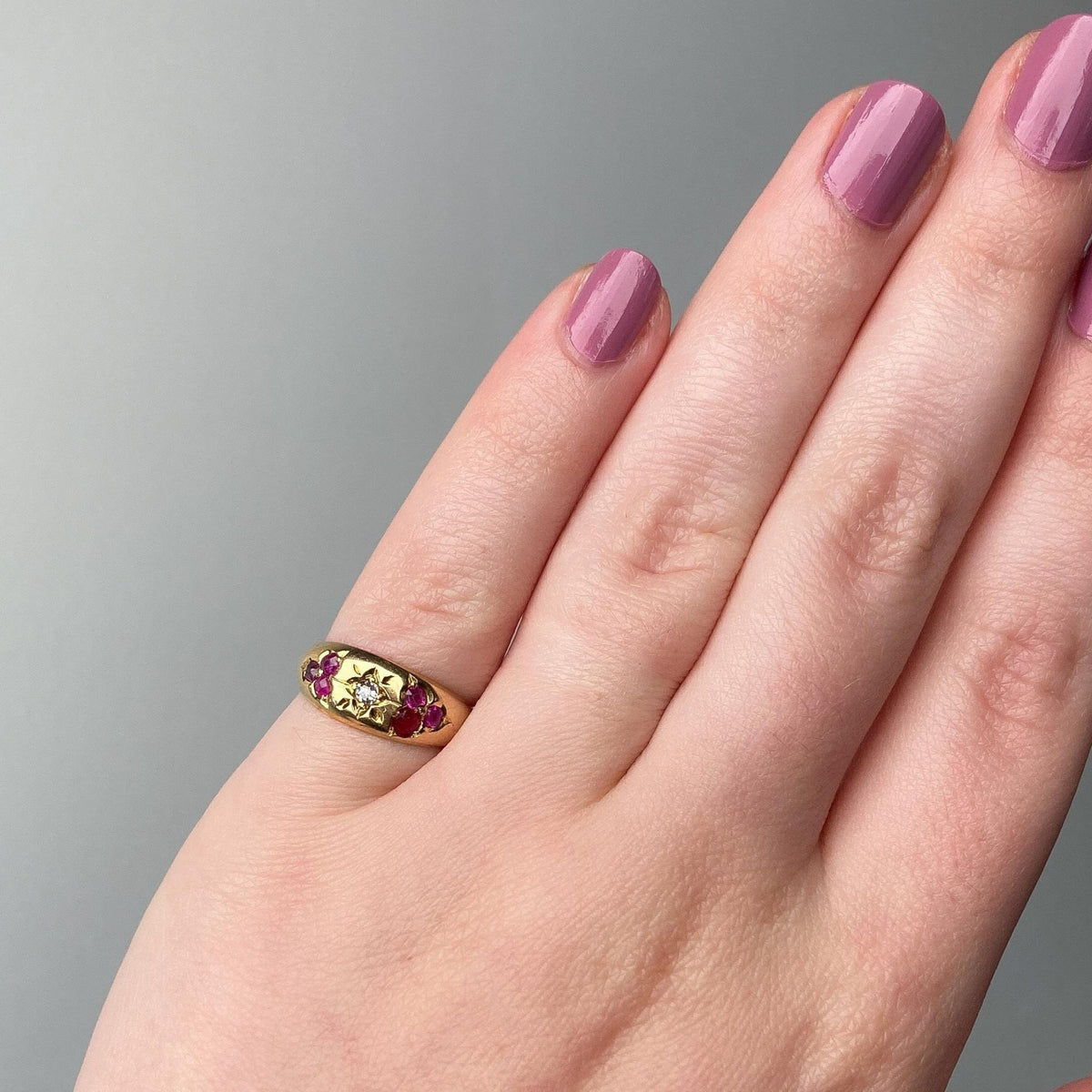 Antique Ruby and Diamond Ring of 15ct Gold - Trademark Antiques