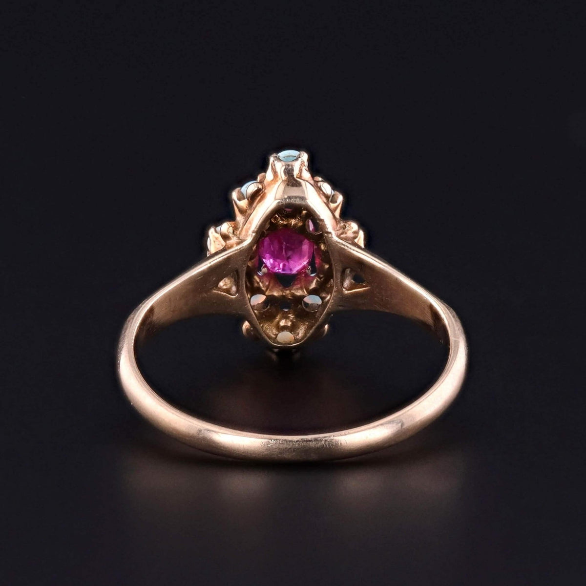 Antique Ruby and Opal Ring of 9ct Gold - Trademark Antiques