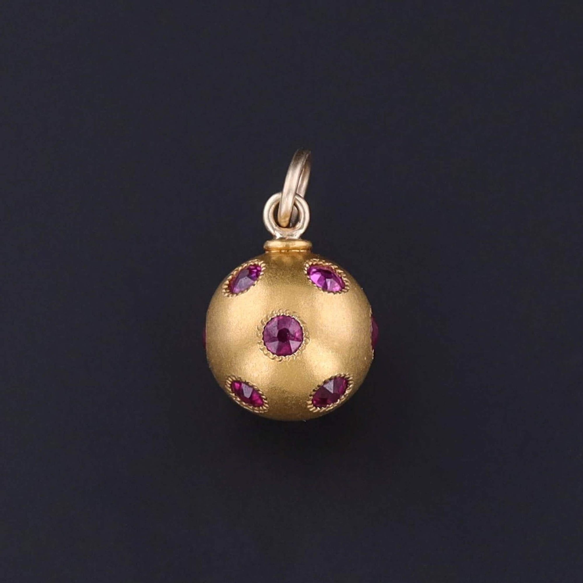 Antique Ruby Charm of 14k Gold - Trademark Antiques