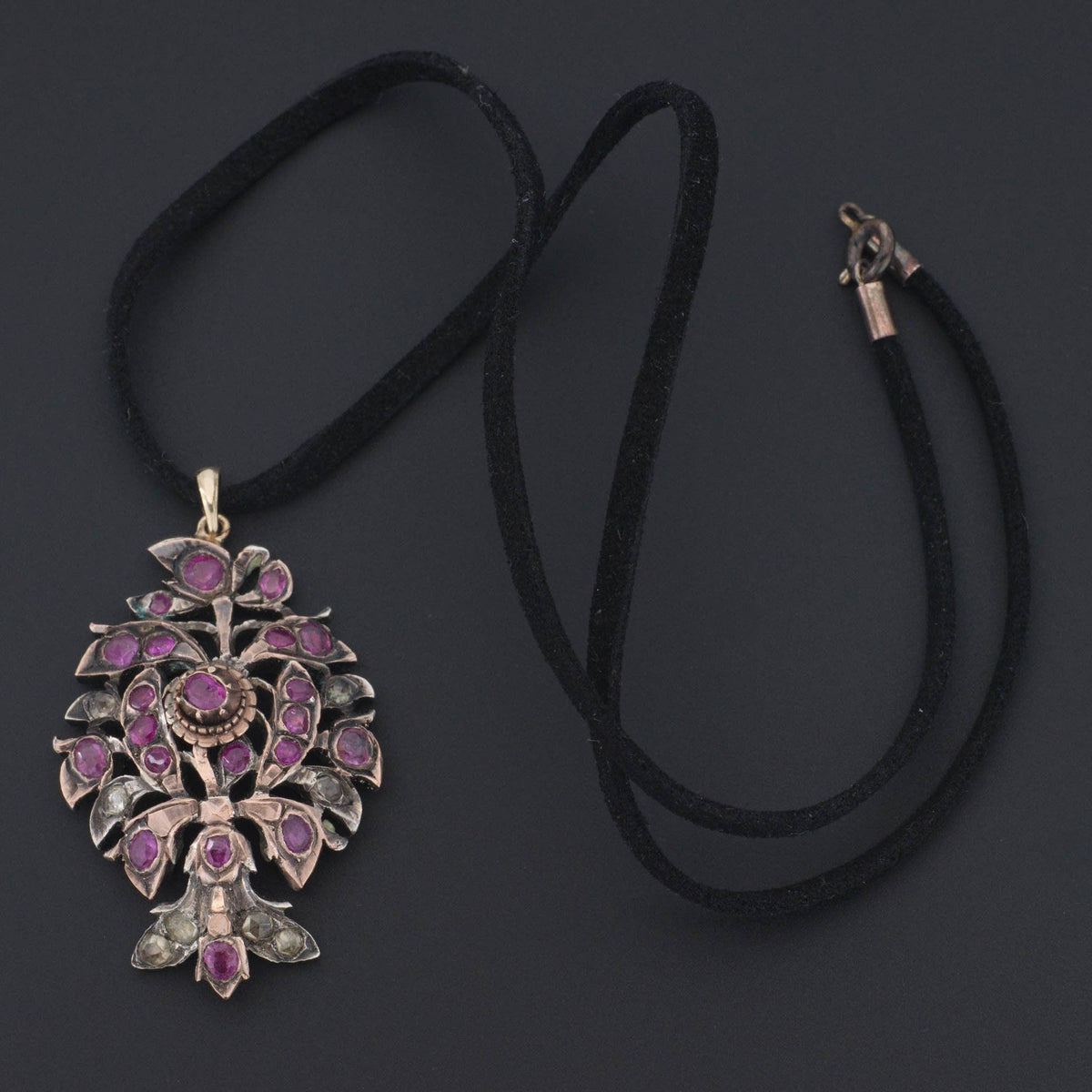 Antique Ruby Pendant of Silver - Trademark Antiques