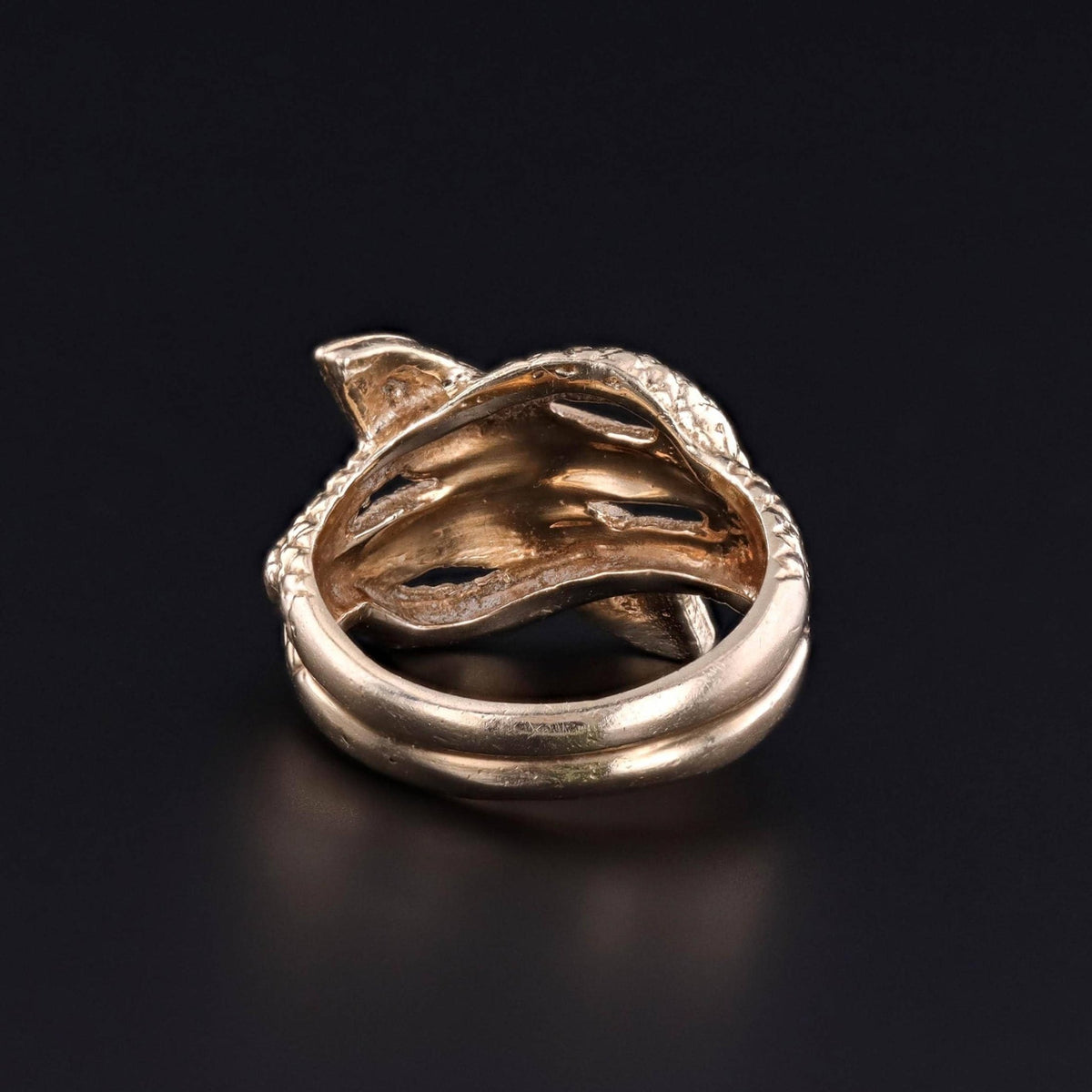 Antique Ruby Snake Ring of 14k Gold - Trademark Antiques