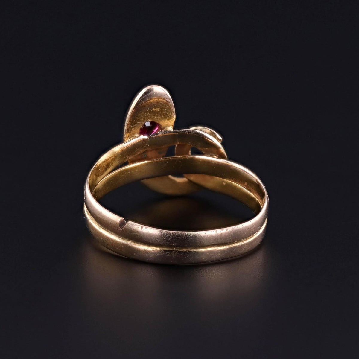 Antique Ruby Snake Ring of 15ct Gold - Trademark Antiques