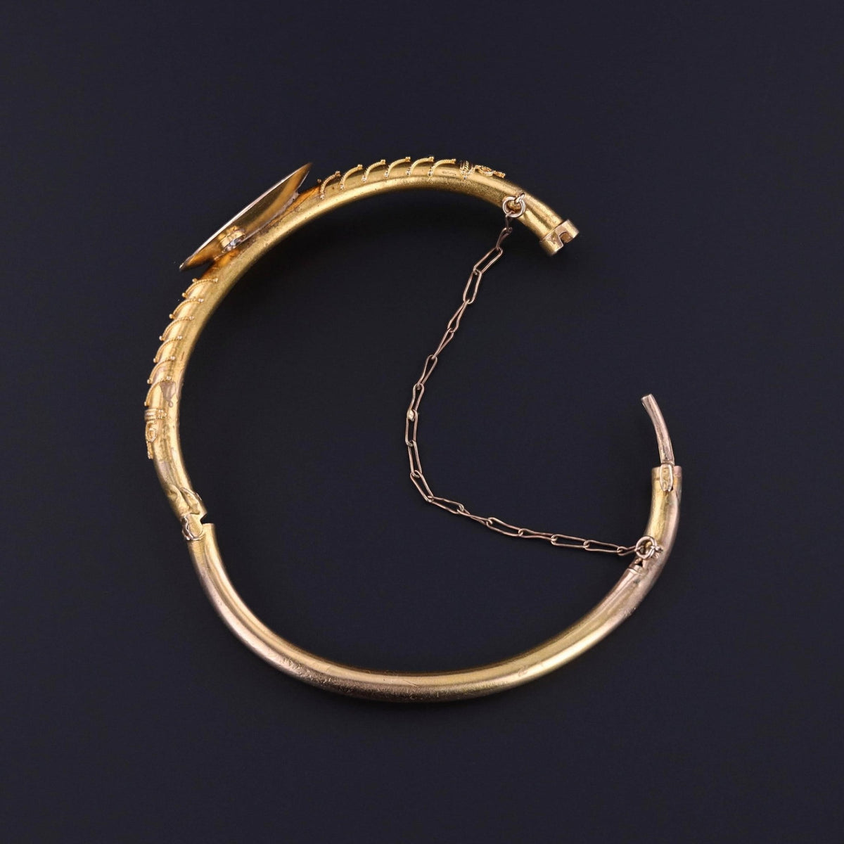 Antique Sailboat Bangle of 14k Gold - Trademark Antiques